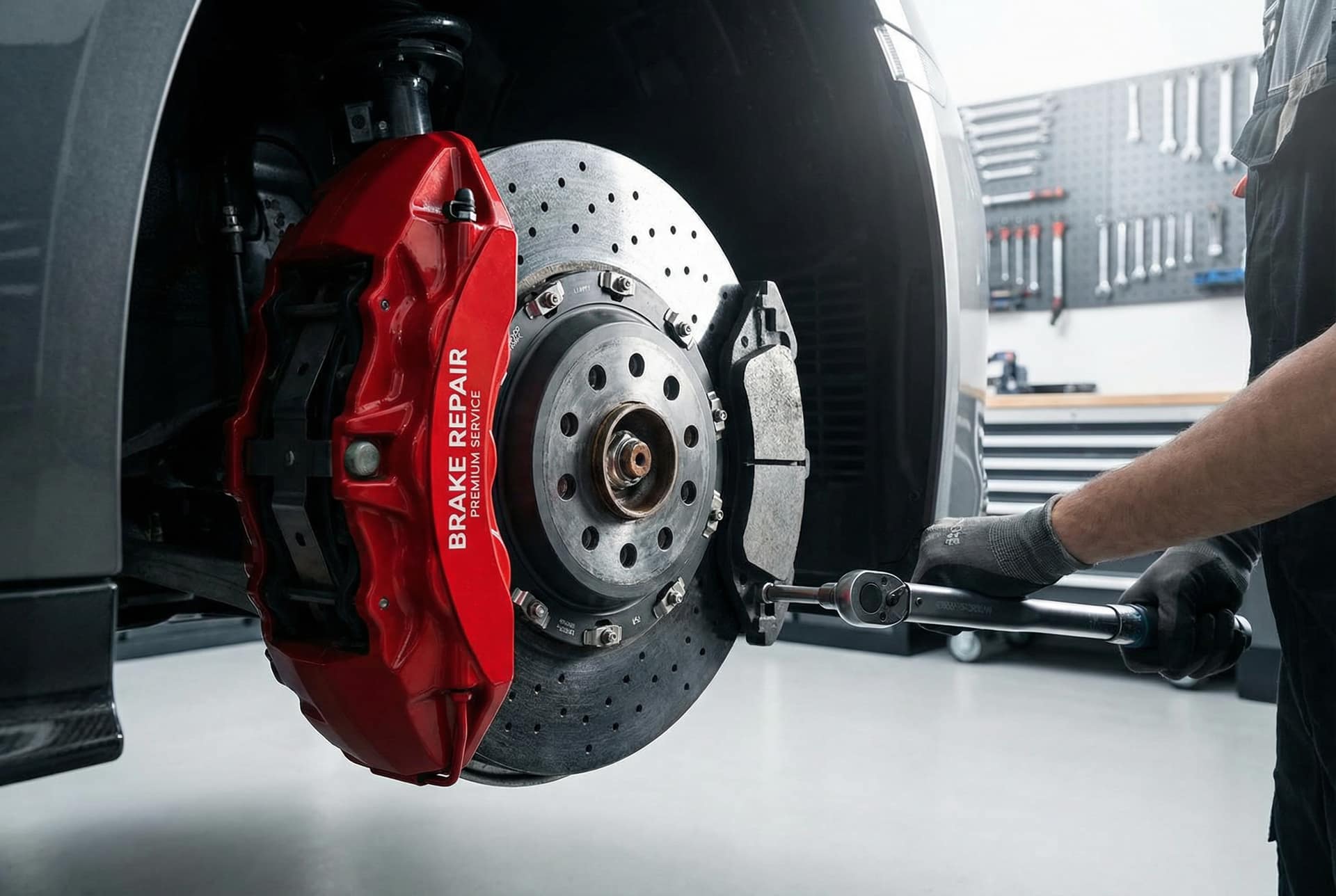 Professional brake repair service at Limitless Tire