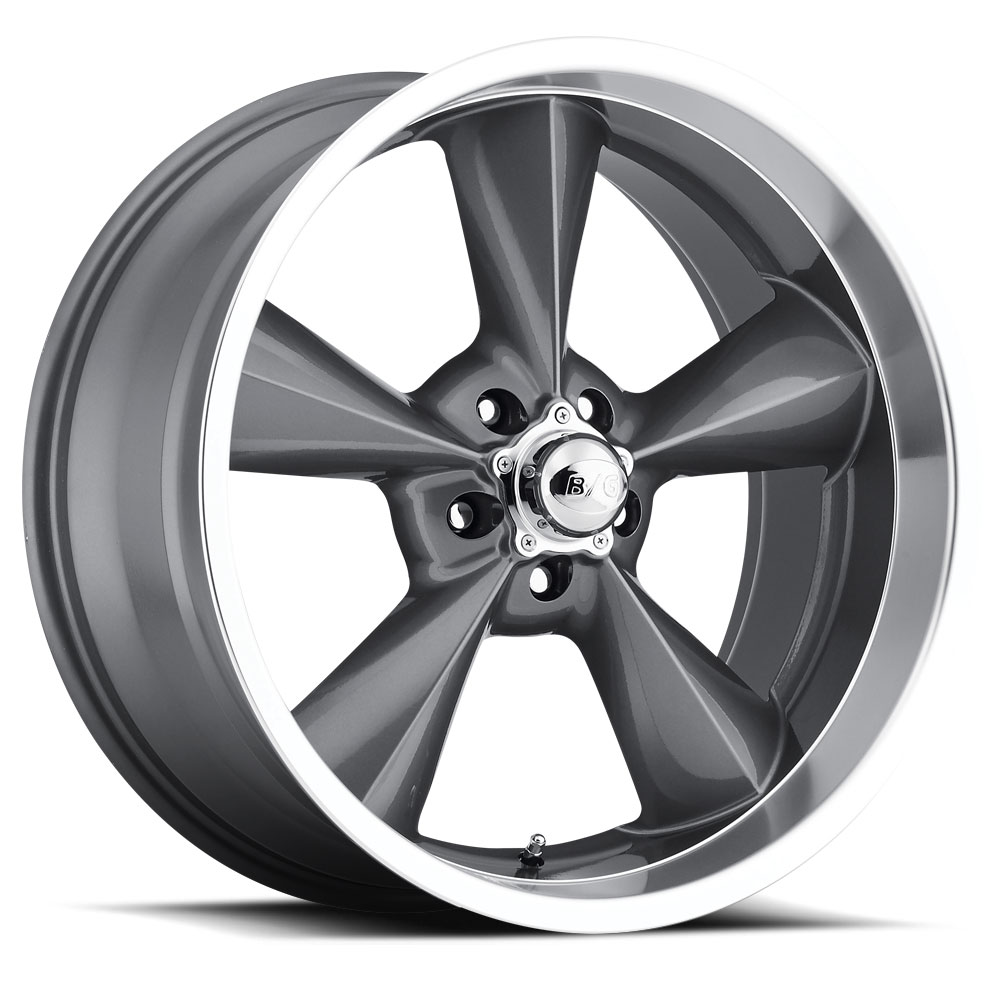 B/G Rod Works Old School Wheel 17x7 5x114.3 Gun Metal Machined Lip