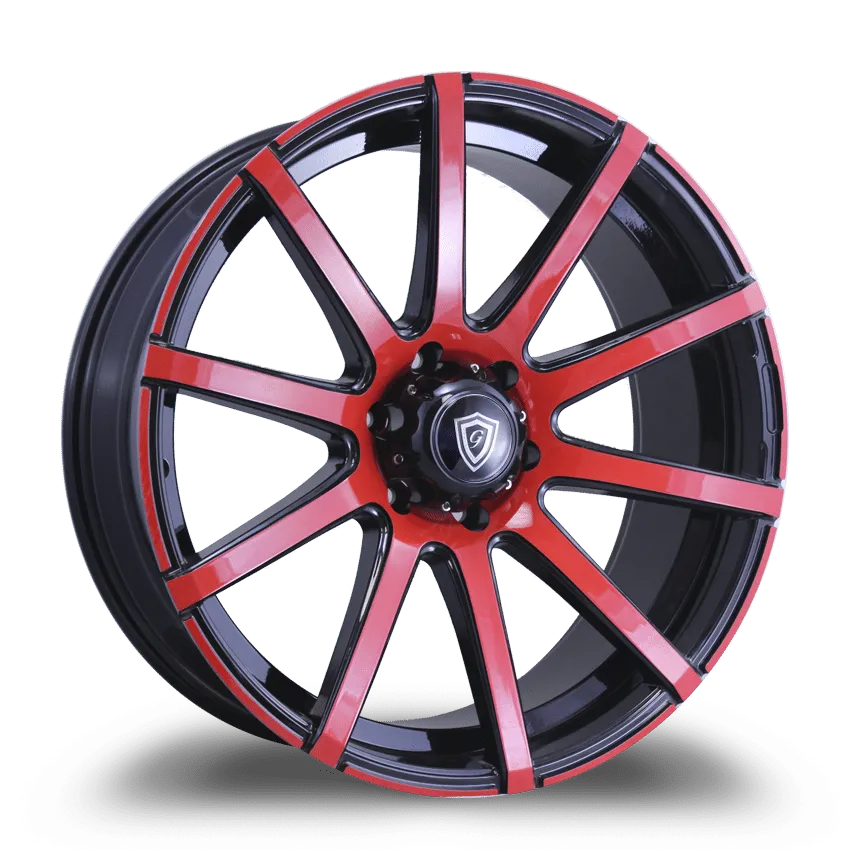 G - Line Alloys 22X9.5 6-135 G-Line #0036 Red FACE/BLACK(BPR) 20/87.1 6-135 Wheel