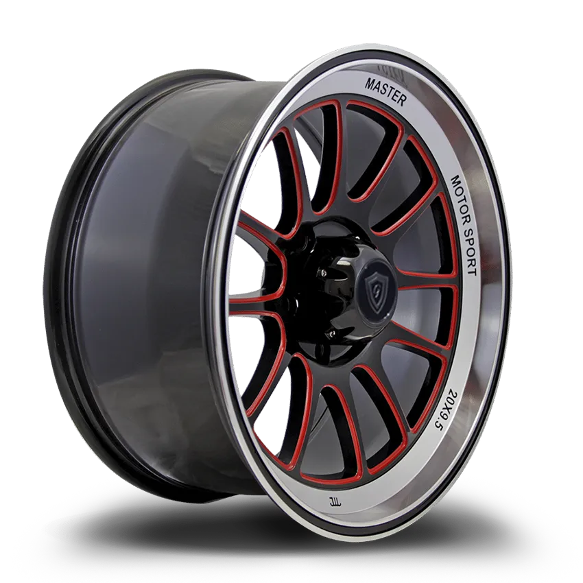 G - Line Alloys 20X9.5 5-139.7 G-Line #0089 BLACK/RED Windows 15/108.1 5-139.7 Wheel