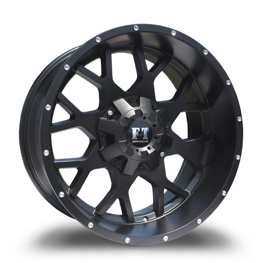 Full Throttle 17X9 10-114.3/127 Off Road FT#0151 Satin Black -12/78.1 5-114.3/127 Wheel