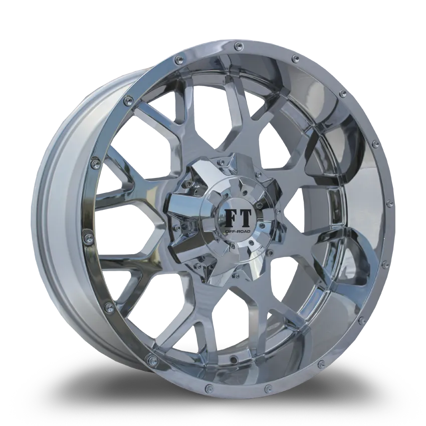 Full Throttle 20X10 5-127 Off Road FT#0151 Chrome -24/78.1 5-127 Wheel