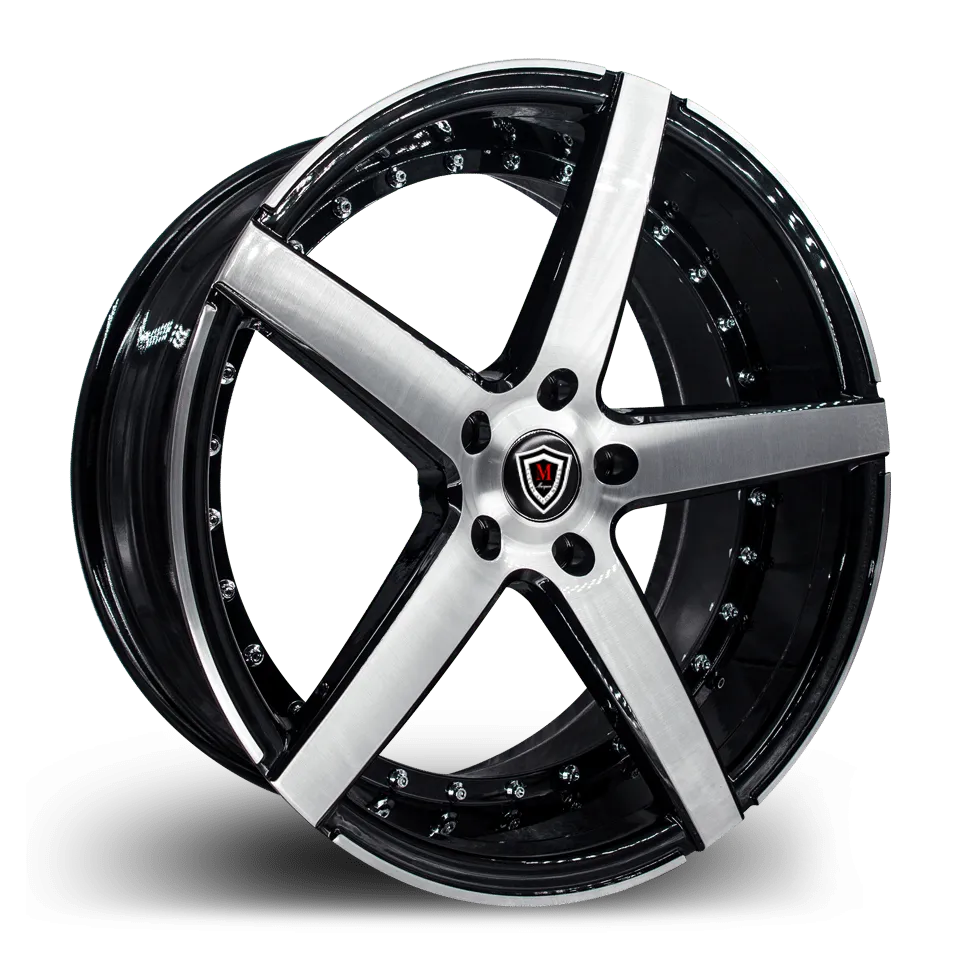 Marquee Wheels 20X9 5-115 Marquee #R3226 Brush FACE/BLACK (B4-Ls) 15/73.1 5-115 Wheel
