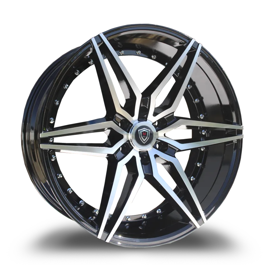 Marquee Wheels 22X9.5 6-135 Marquee #3259B BLACK/MACHINE 25/87.1 6-135 Wheel