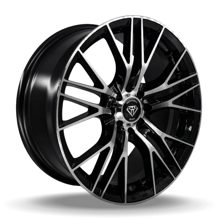 White Diamond 18X8 10-100/114.3 W-Diamond #3267 Gloss BLACK/MACHINE Face(b-P) 35/73.1 10-100/114.3 Wheel