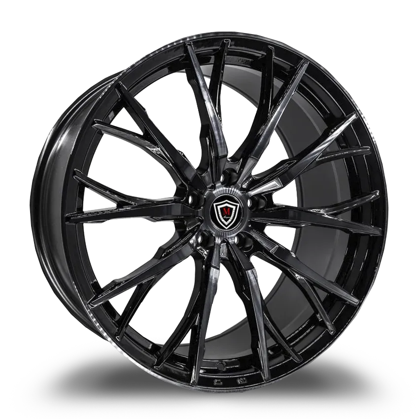 Marquee Wheels 20X8.5 5-120 Marquee #4409 Gloss BLACK/SMOKE Machined 35/74.1 5-120 Wheel