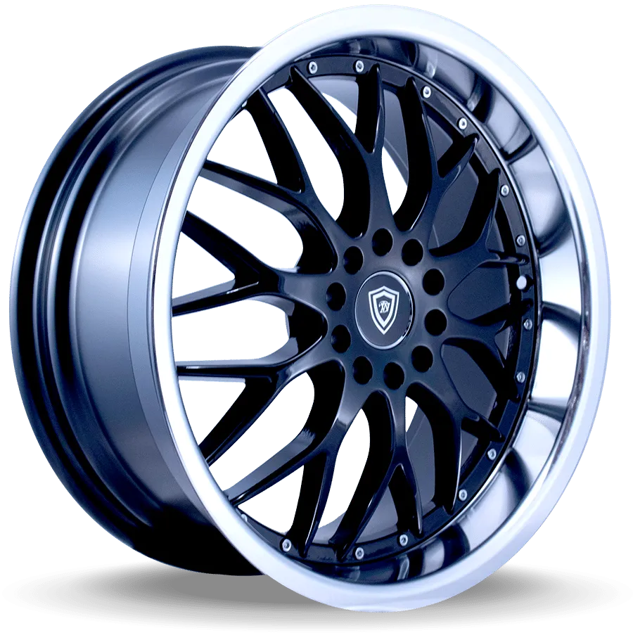 White Diamond 18X8 10-114.3/120 W-Diamond #503 Gloss BLACK/MACHINE Lip 35/74.1 10-114.3/120 Wheel