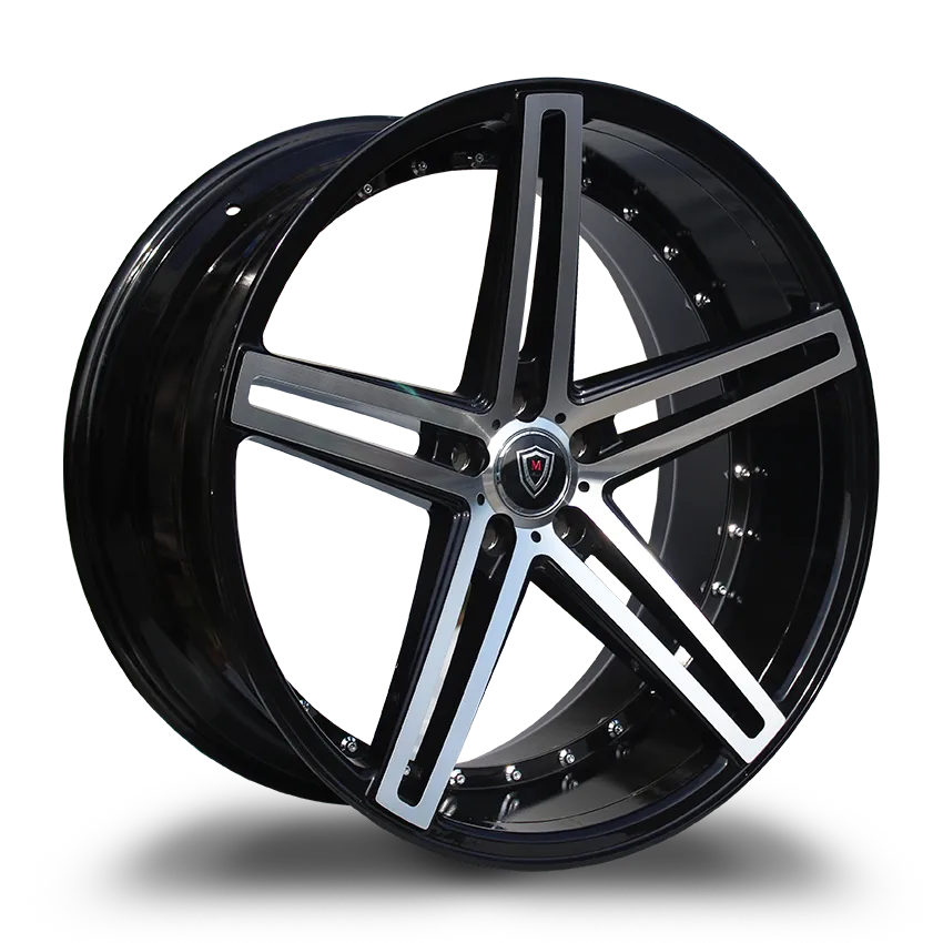 Marquee Wheels 22X9 5-114.3 Marquee #5334 BLACK/POLISH (R2PC<B>BP) 35/73.1 5-114.3 Wheel