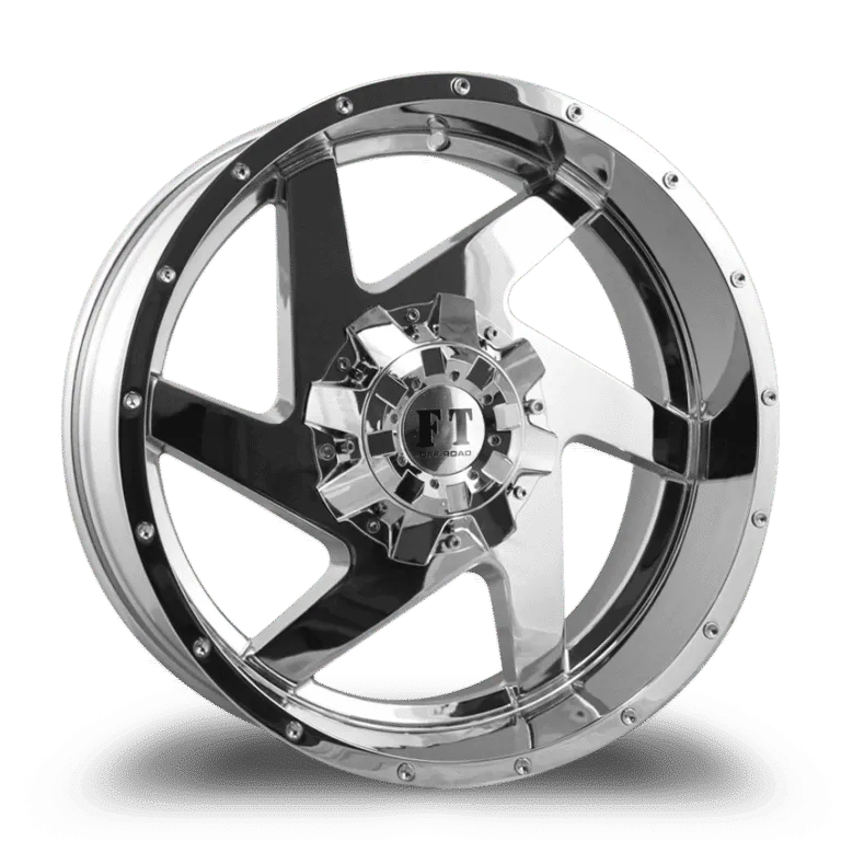 Full Throttle 20X10 8-180 Off Road Ft #6052 Chrome -24/125.7 8-180 Wheel