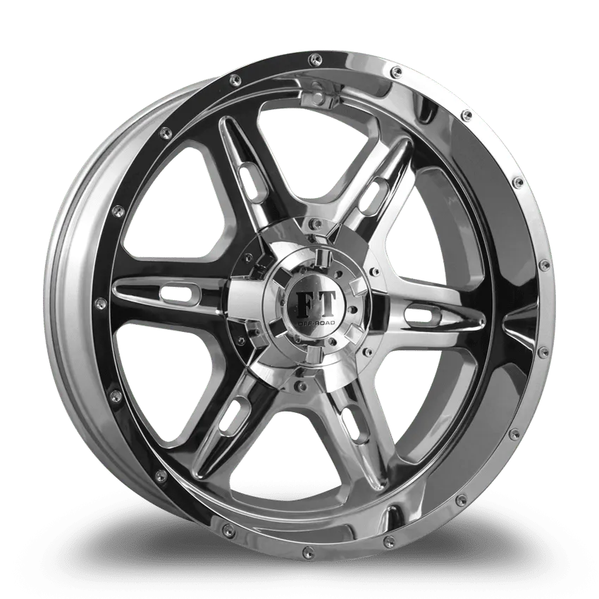 Full Throttle 17X9 8-170 Off Road Ft-#6054 Chrome -12/125.7 8-170 Wheel