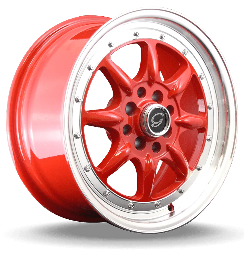 G - Line Alloys 15X8 8-100/114.3 G-Line # 8006 Red CENTE/P. Lip (r-Lp) 20/73.1 4-100/114.3 Wheel