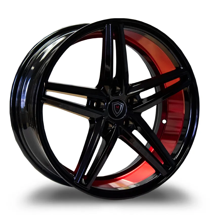 Marquee Wheels 18X8 5-110 Marquee #8571 Gloss Black /RED Undercut 33/66.56 (candy Red) 5-110 Wheel