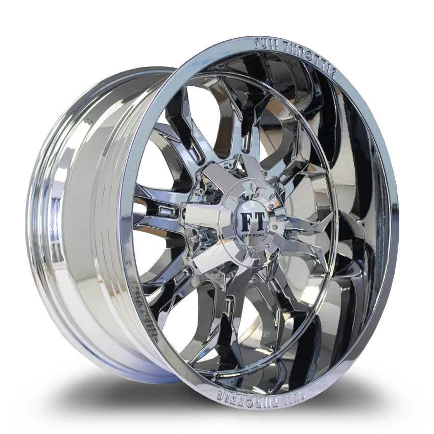 Full Throttle 20X10 12-135/139.7 Off Road Ft-10 Chrome -24/108.1 6-135/139.7 Wheel