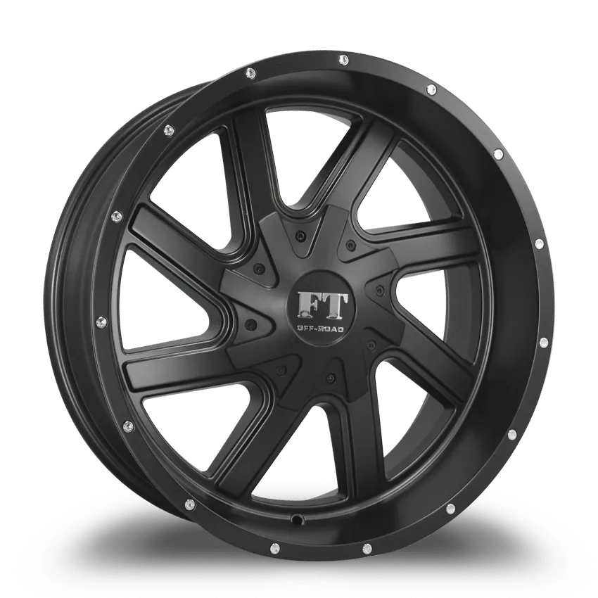Full Throttle 17X9 12-135/139.7 Off Road Ft-1 Satin Black 0/108.1 6-135/139.7 Wheel