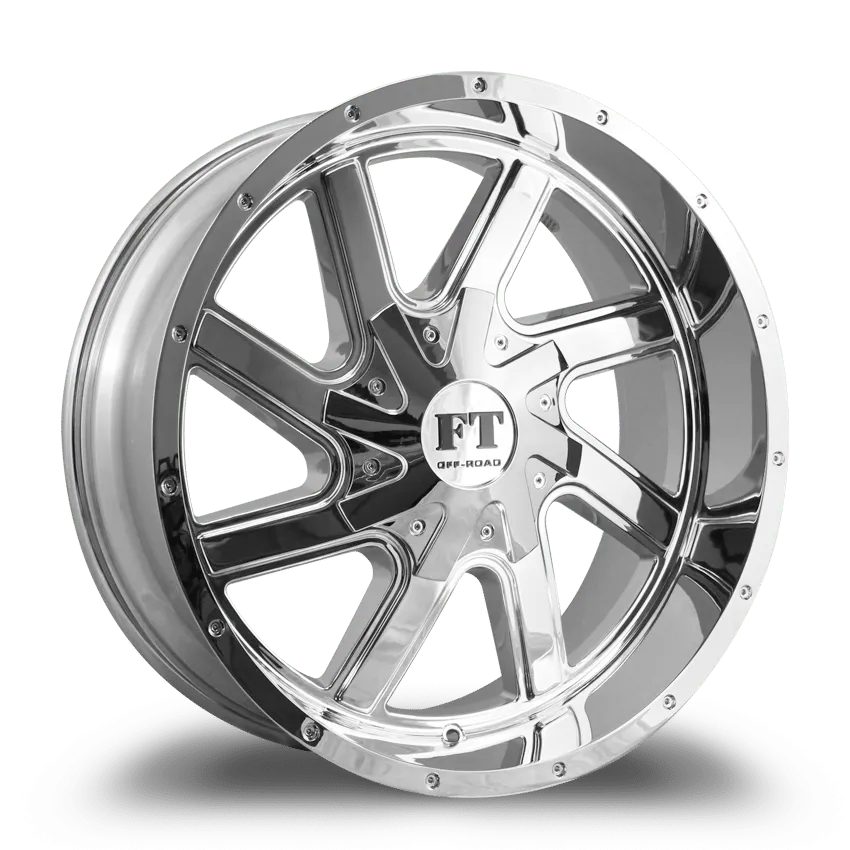 Full Throttle 20X10 12-135/139.7 Off Road Ft-1 Chrome -24/108.1 6-135/139.7 Wheel