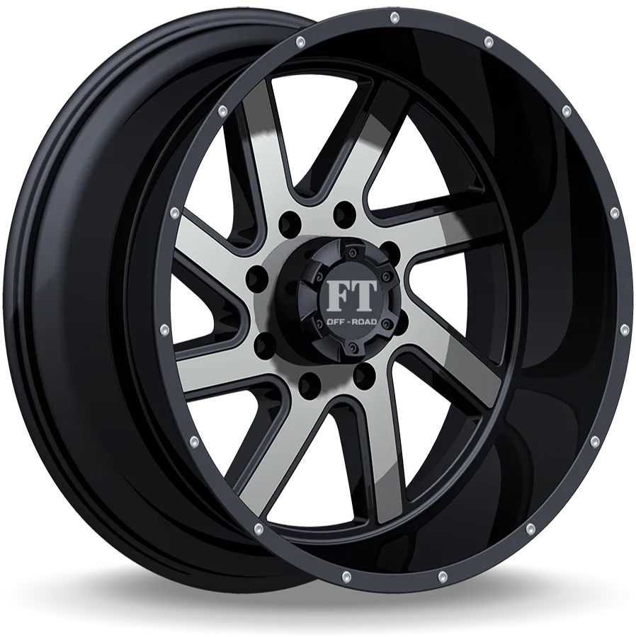 Full Throttle 20X10 8-165 Off Road Ft-1 Machined FACE/ Black -24/130.1 8-165 Wheel
