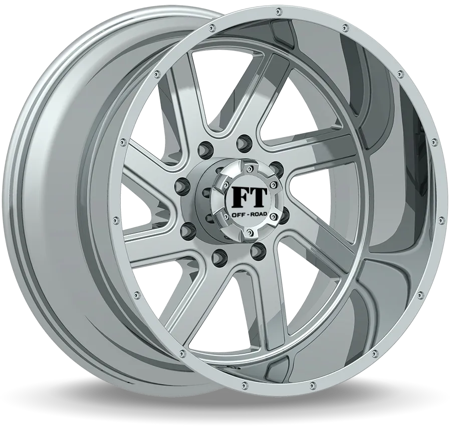 Full Throttle 20X10 8-180 Off Road Ft-1 Chrome -24/130.6 8-180 Wheel