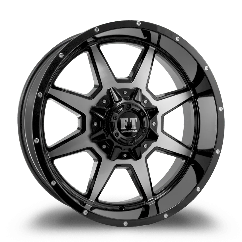 Full Throttle 17X9 12-114.3/139.7 Off-Road Ft-2 Black / Machine 0/78.3 6-114.3/139.7 Wheel