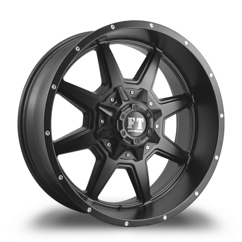 Full Throttle 17X9 12-120/139.7 Off Road Ft-2 Satin Black 0/78.3 6-120/139.7 Wheel