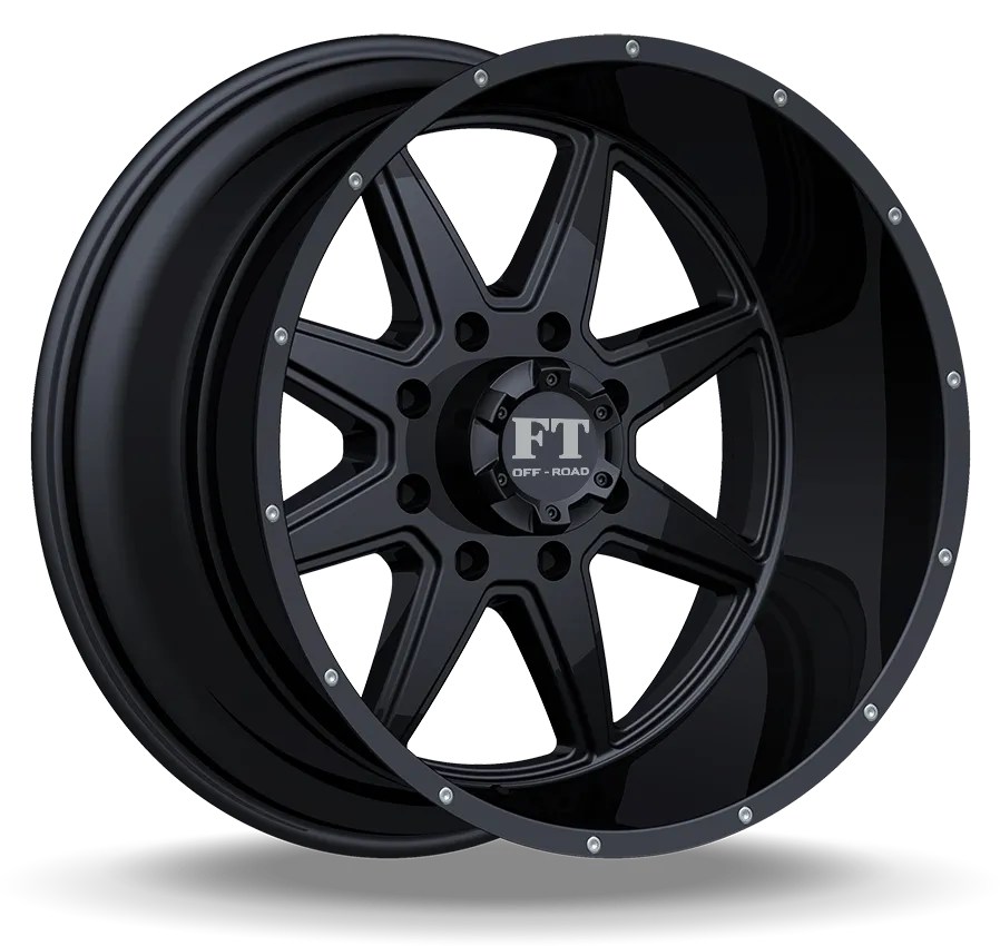 Full Throttle 20X10 8-170 Off Road Ft-2 Satin Black -24/130.6 8-170 Wheel