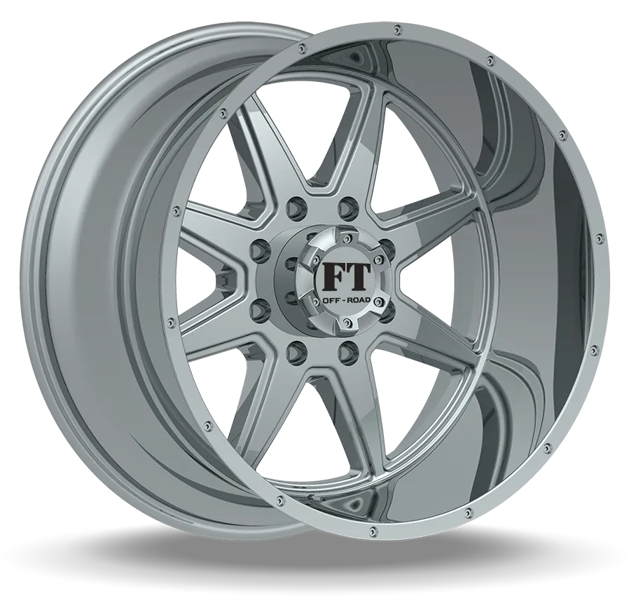 Full Throttle 20X14 6-135 Off Road Ft-2 Chrome -76/89.8 6-135 Wheel