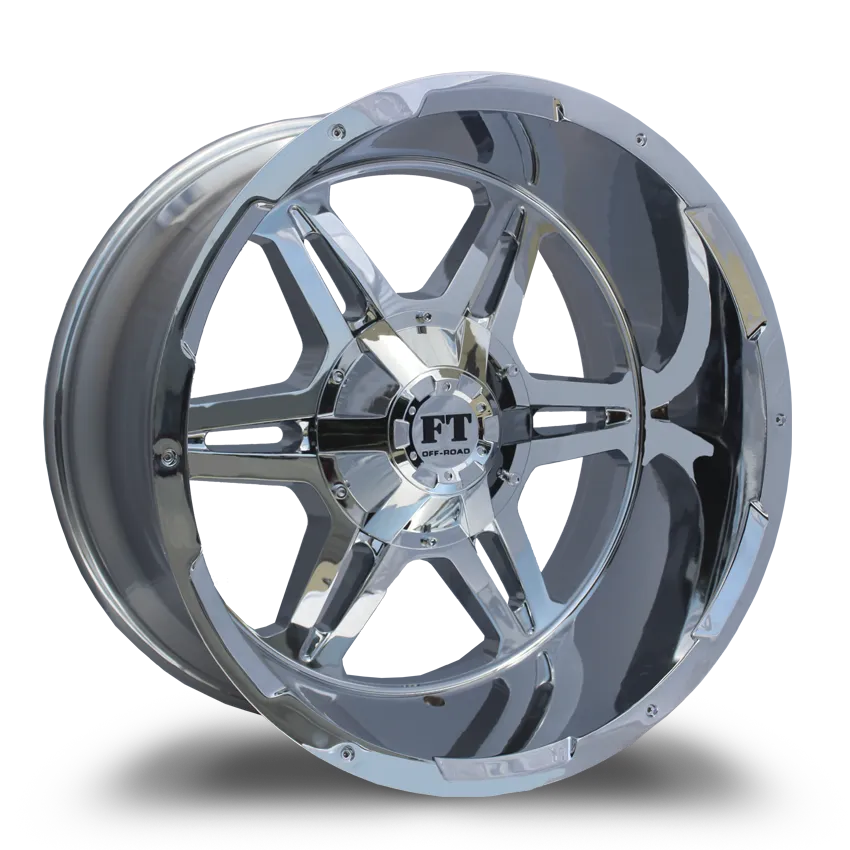 Full Throttle 22X12 10-139.7/150 Off Road Bullet(ft-3) Chrome -44/110.1 5-139.7/150 Wheel