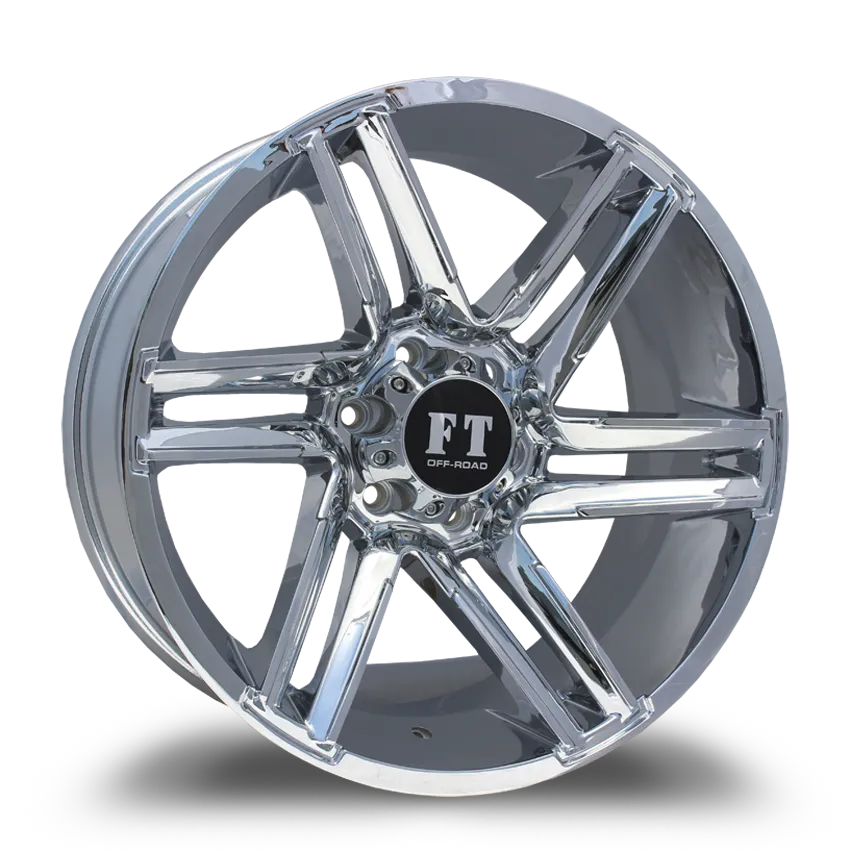 Full Throttle 18X9 6-139.7 Off Road Ft-7 Chrome 0/108.1 6-139.7 Wheel