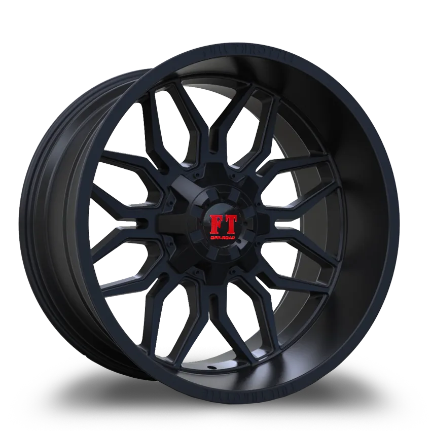 Full Throttle 20X10 8-170 Off Road Ft-9 Satin Black -24/125.7 8-170 Wheel