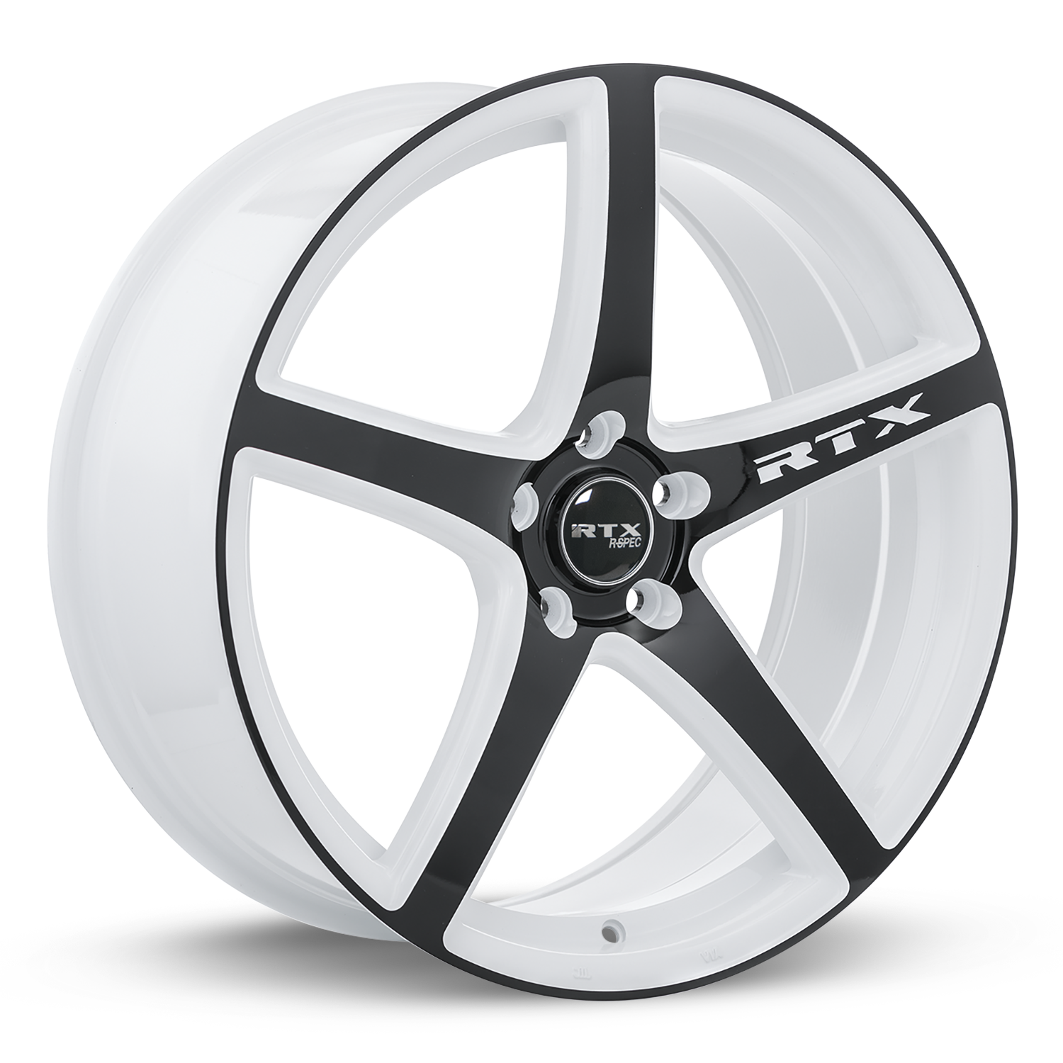 Rtx® (r-Spec) • 081108 • Illusion • White and Black • 18x8 5x114.3 ET45 CB73.1 18x8 Wheel