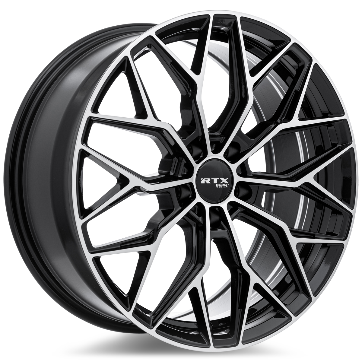 Rtx® (r-Spec) • 083156 • RS02 • Gloss Black Machined • 20x8.5 5x114.3 ET38 CB67.1 20x8.5 Wheel