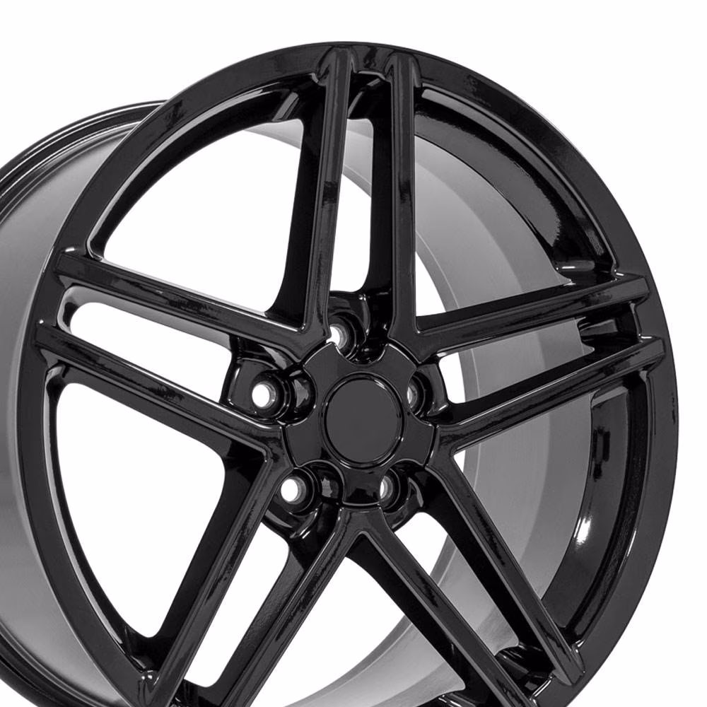Oe Wheels 19" Replica CV07B fits Chevrolet Corvette C6 Z06 19x10 Black 19x10 Wheel