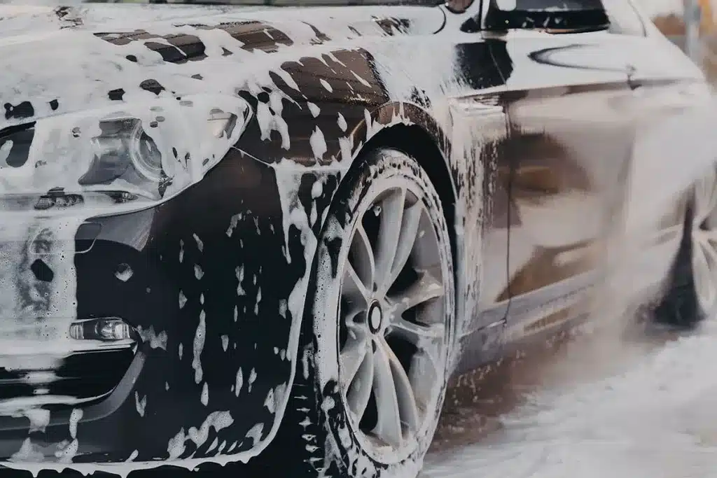 Professional car wash in action in Toronto, highlighting top-rated services to keep vehicles immaculate.