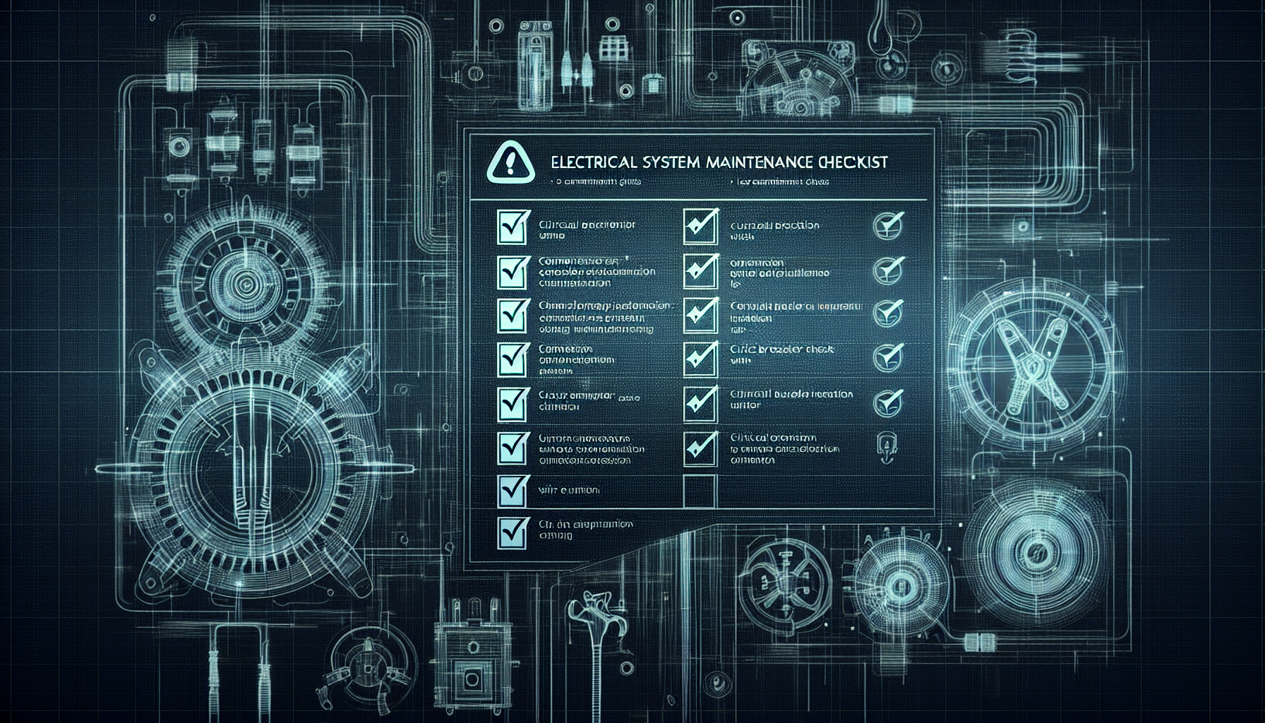 electrical system maintenance checklist